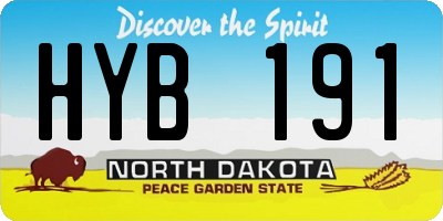 ND license plate HYB191