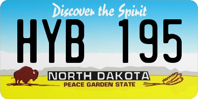 ND license plate HYB195