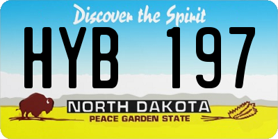 ND license plate HYB197