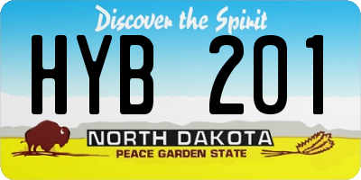 ND license plate HYB201