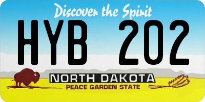 ND license plate HYB202