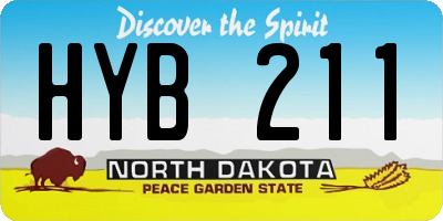 ND license plate HYB211