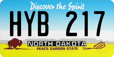 ND license plate HYB217
