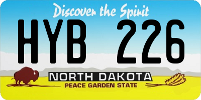 ND license plate HYB226