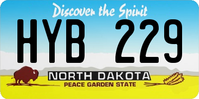 ND license plate HYB229
