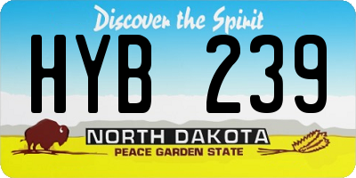 ND license plate HYB239
