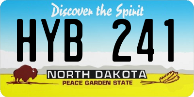 ND license plate HYB241