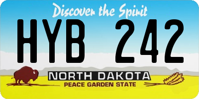 ND license plate HYB242