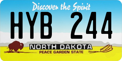 ND license plate HYB244