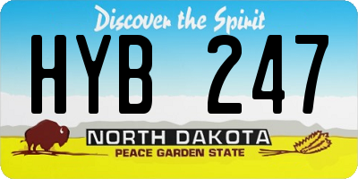 ND license plate HYB247