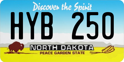 ND license plate HYB250