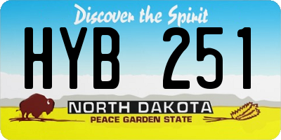 ND license plate HYB251