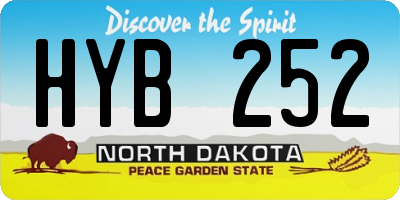 ND license plate HYB252