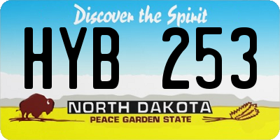 ND license plate HYB253