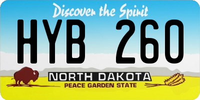 ND license plate HYB260