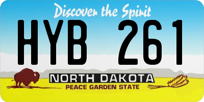 ND license plate HYB261