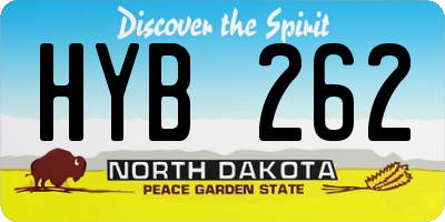 ND license plate HYB262