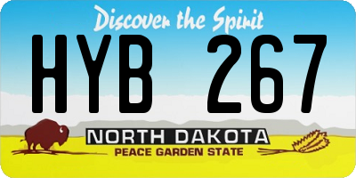 ND license plate HYB267