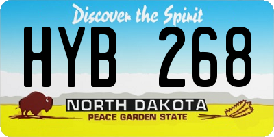 ND license plate HYB268