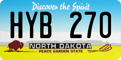 ND license plate HYB270