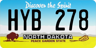 ND license plate HYB278