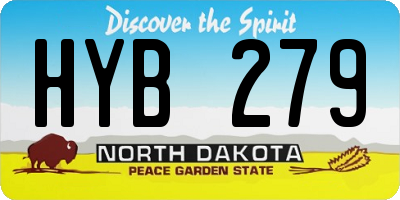 ND license plate HYB279