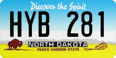ND license plate HYB281