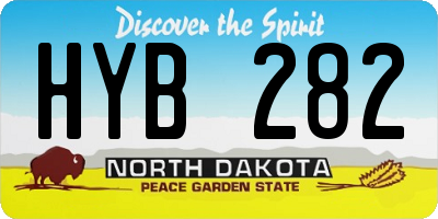 ND license plate HYB282