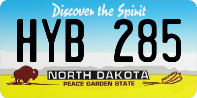 ND license plate HYB285