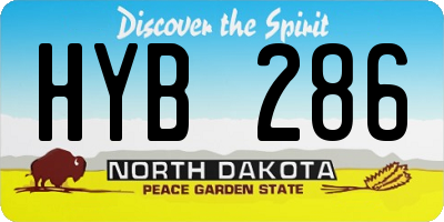 ND license plate HYB286
