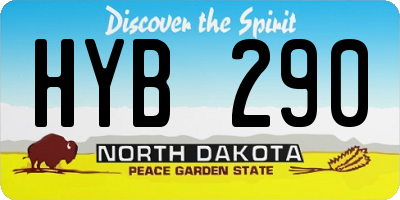 ND license plate HYB290