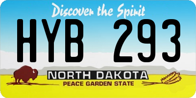 ND license plate HYB293