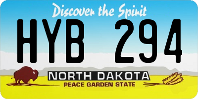 ND license plate HYB294