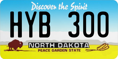 ND license plate HYB300