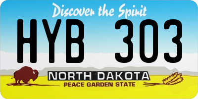 ND license plate HYB303