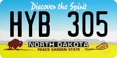 ND license plate HYB305