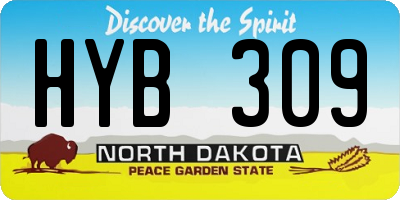 ND license plate HYB309