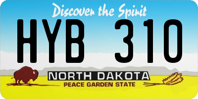 ND license plate HYB310
