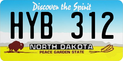 ND license plate HYB312