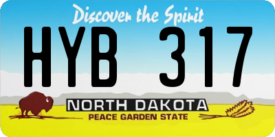 ND license plate HYB317