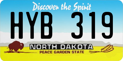 ND license plate HYB319