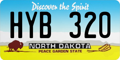 ND license plate HYB320