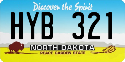ND license plate HYB321