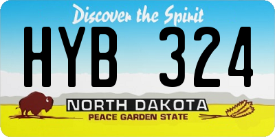 ND license plate HYB324