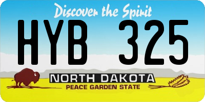 ND license plate HYB325