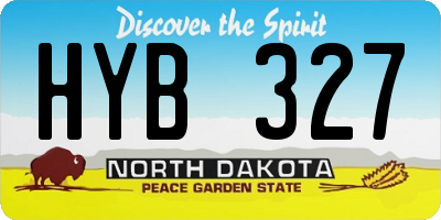 ND license plate HYB327