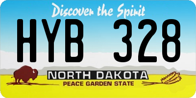ND license plate HYB328