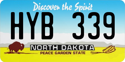 ND license plate HYB339
