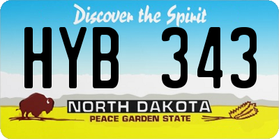 ND license plate HYB343