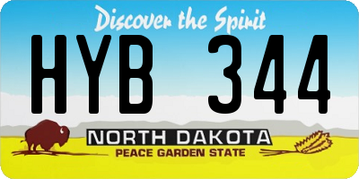 ND license plate HYB344